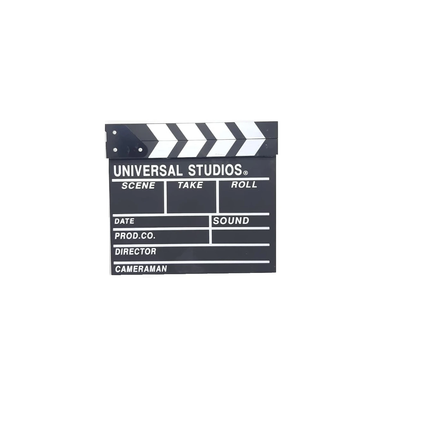 BLACK CLAPPERBOARD HOLLYWOOD MOVIE