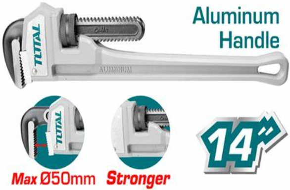 مفتاح موسير  بيد من المنيوم 14" من توتال