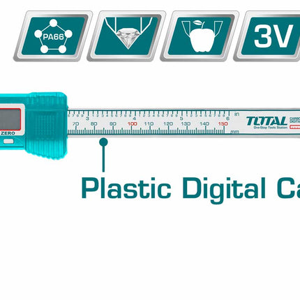 كاليبر ديجيتال بلاستيك 6" من توتال