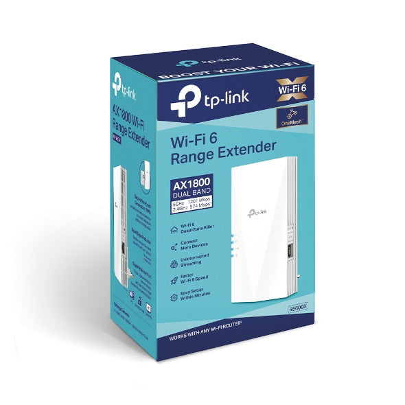 TP-Link RE600X - AX1800 Wi-Fi 6 Range Wall Plug Extender