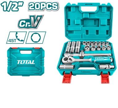 طقم بوكس 1/2 انش توتال  20 قطعة من توتال
