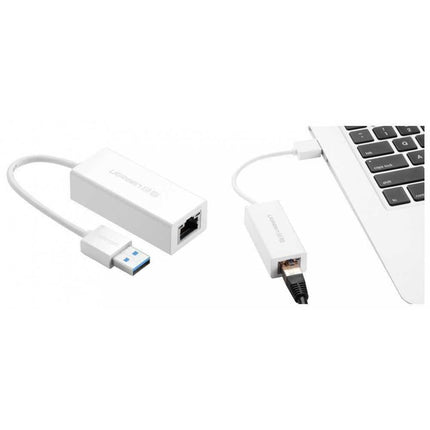 محول جيجابت إيثرنت USB 3.0 من يوجرين (أبيض) /20255