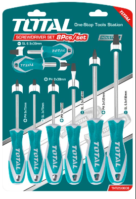 طقم مفكات 8 قطع   من توتال