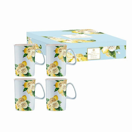 CITRUS BLOOMS CAN 4PCE MUG SET