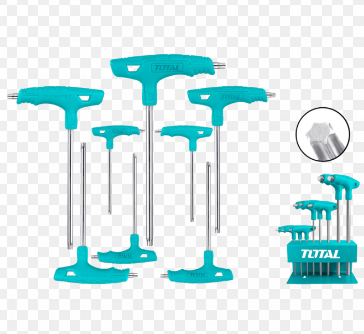 طقم الن كي مشرنف 8 قطع بمقبض T  من توتال