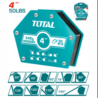 زوايا لحام مغناطيس 4" من توتال