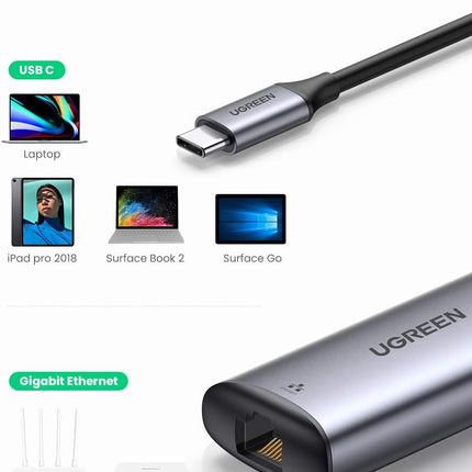 محول إيثرنت USB-C إلى RJ45 2.5G من يوجرين (رمادي فضائي) /70446