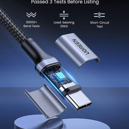 UGREEN Type C 2.0 Male To Type C 2.0 Male 5A Data Cable / 70427-70429