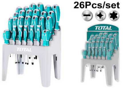 طقم مفكات 26 قطعة من توتال
