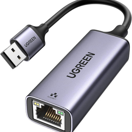 محول إيثرنت USB إلى RJ45 من يوجرين مع علبة من الألومنيوم (رمادي فضائي) /50922