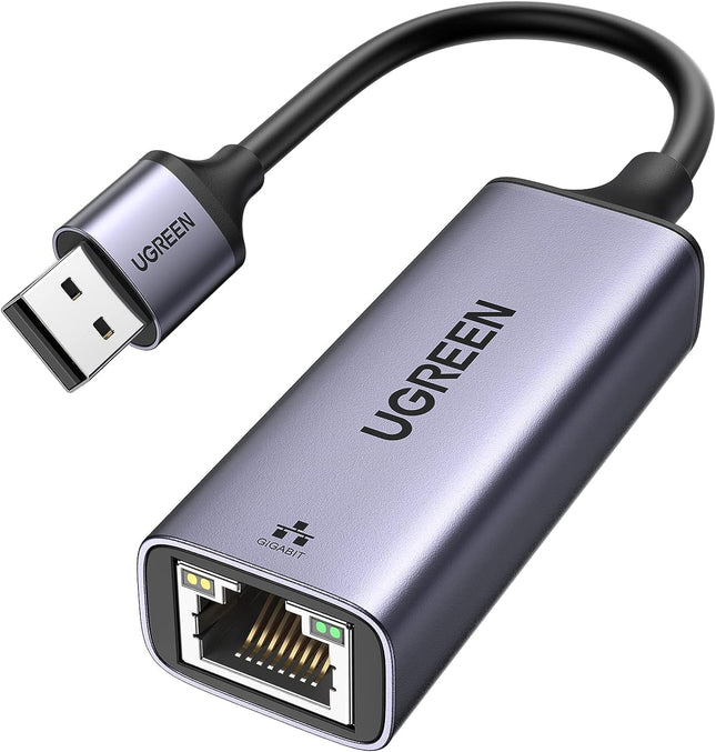 محول إيثرنت USB إلى RJ45 من يوجرين مع علبة من الألومنيوم (رمادي فضائي) /50922