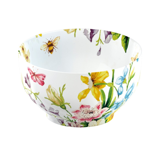 6pcs Katie Alice English Garden Cereal Bowl White Floral 15.2 x 9 cm