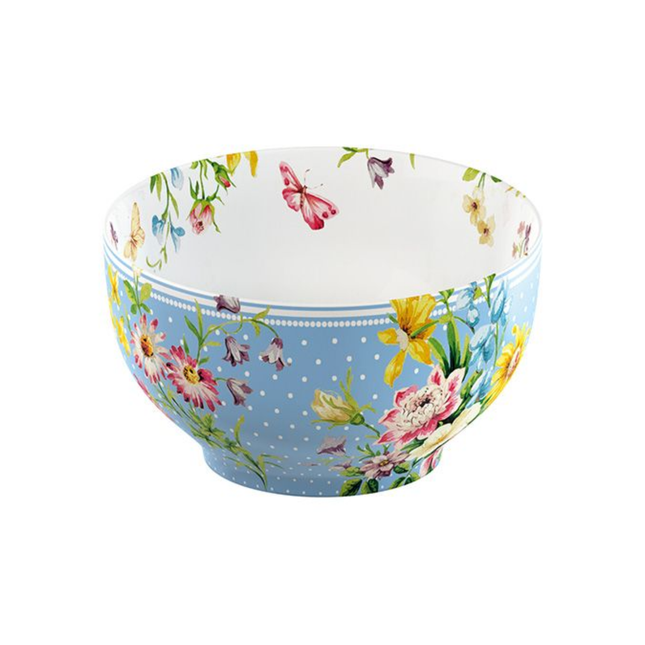 5pcs English Garden Blue Spot Cereal Bowl