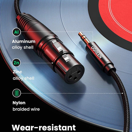 كابل ميكروفون UGREEN 3.5 مم إلى XLR ذكر إلى XLR أنثى /AV182