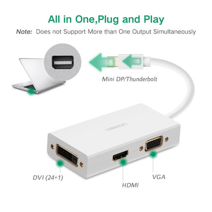 محول يوجرين من تايب سي إلى HDMI + VGA (أبيض) / 30843