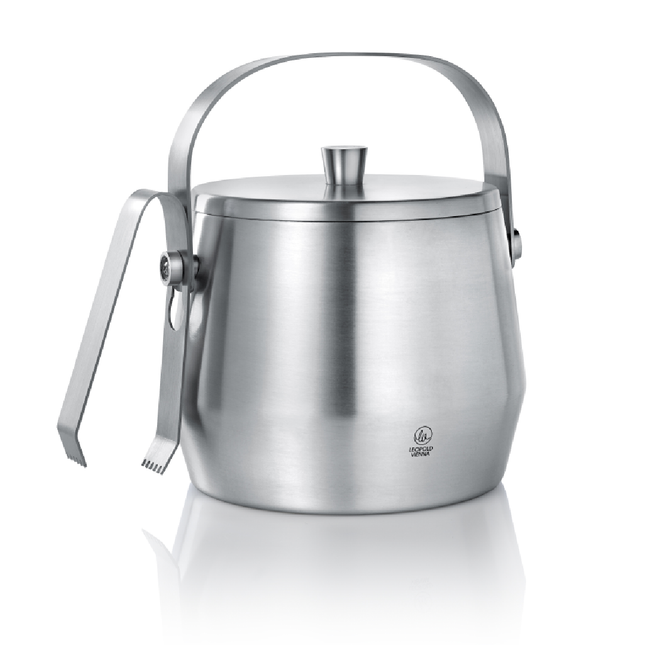 Ice bucket 1,0L with lid and tongs