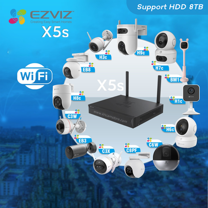 جهاز تسجيل كاميرات شبكي لاسلكي (NVR) EZVIZ X5S-8W