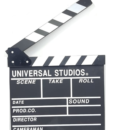 BLACK CLAPPERBOARD HOLLYWOOD MOVIE