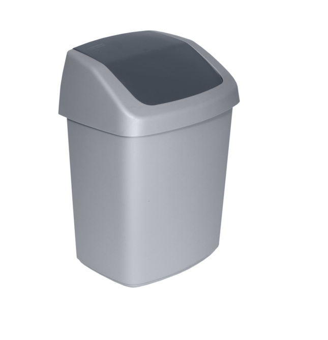 Curver Waste Bins Silver Anthracite Waste Bin 15L سلة نفايات 15 لتر