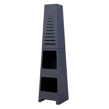 La Hacienda Firepit Steel Chimenea With Storage موقد حطب مع مخزن