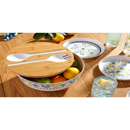 POSITANO TILE MELAMINE SALAD BOWL SET