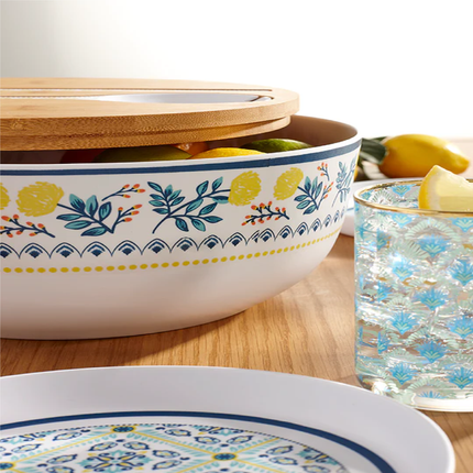 POSITANO TILE MELAMINE SALAD BOWL SET