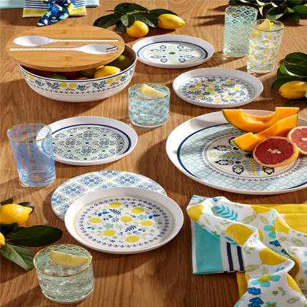 POSITANO TILE MELAMINE SALAD BOWL SET