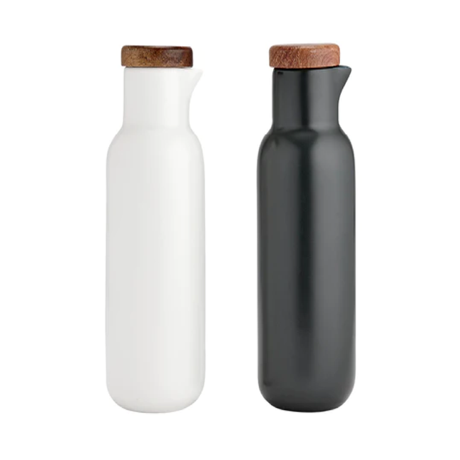 ESSENTIALS WHITE/CHARCOAL OIL & VINEGAR SET