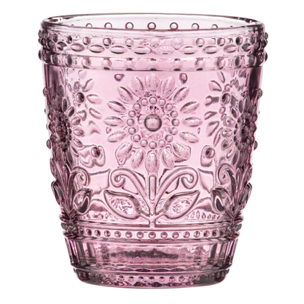 SUNFLOWER PINK 4PK GLASS TUMBLER