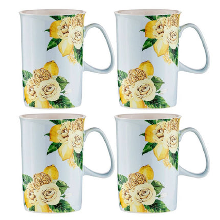 CITRUS BLOOMS CAN 4PCE MUG SET