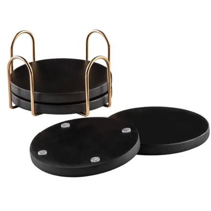 ORSON BLACK 4PK COASTER SET