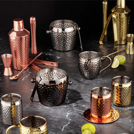 SPENCER HAMMERED GOLD ICE BUCKET