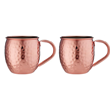 SPENCER HAMMERED COPPER HANDLED 2PK MUG