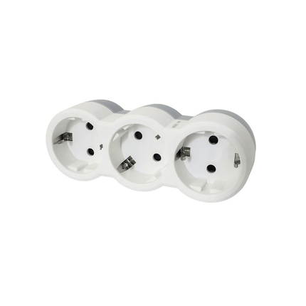 Mega Hardware Electrical connectors & Power Extensions Triple plug 16A, 3 grounded sockets, white