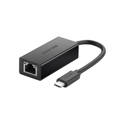 محول إيثرنت USB 2.0 Type-C إلى يدعم سرعات 10/100/1000  من يوجرين لون أسود/30287