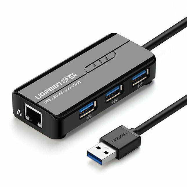 موزع USB 3.0 من يوجرين مع محول جيجا ايثرنت  / 20265