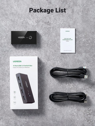 UGREEN 2 In 4 Out USB 3.0 Sharing Switch Box